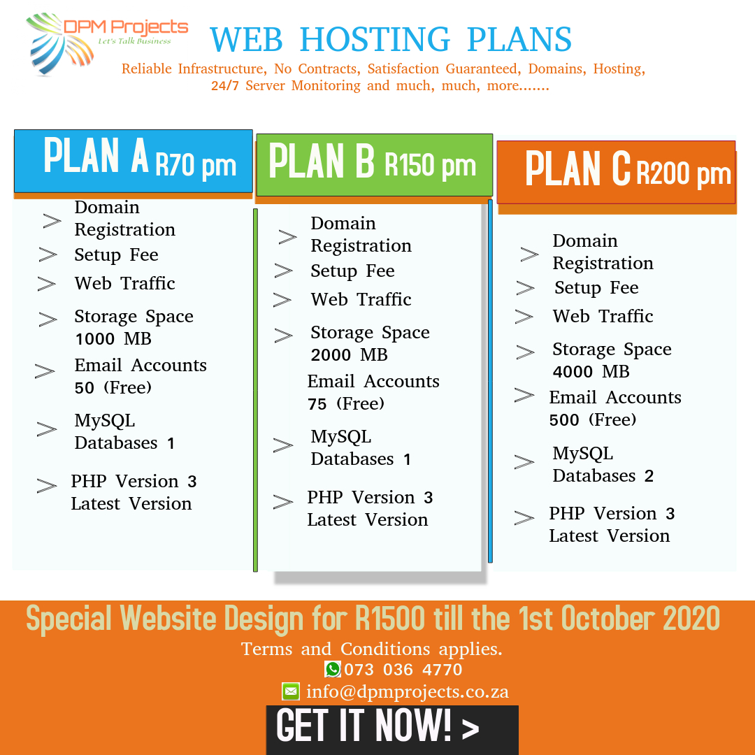 Copy of Web hosting Plans - Made with PosterMyWall